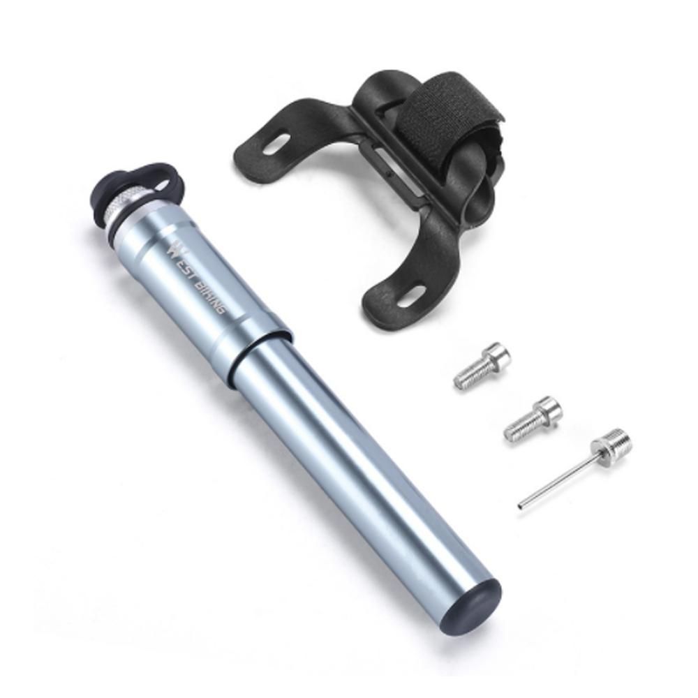 Aluminum Alloy 130PSI Foot Bicycle Tire Pump Portable Mountain Bike Inflator Basketball Inflator Hand Pump Cycling Accessory