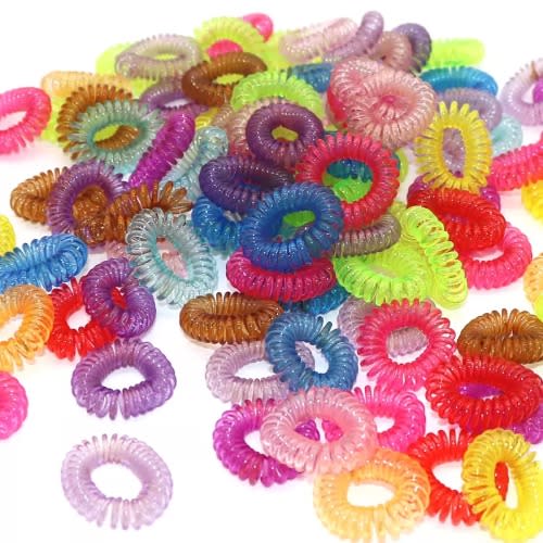 50pcs Multipurpose Telephone Wire Bracelet Hair Band - Multicolor