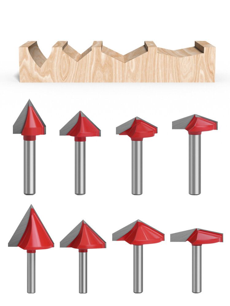 6mm 60-150 Degree  Router Bits CNC Engraving V Type Milling