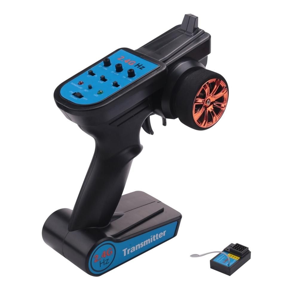 24GHz Remote Control 3CH Transmitter with Receiver for 18 110 112 RC Car Boat Tank Crawler Axial SCX10 TRX4