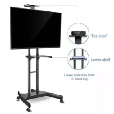 Movable Tv Hanger/stand With Brackets- Black