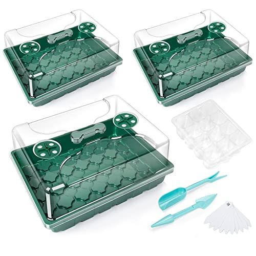 3-Set 144 Cells Plant Growing Germination Kit Clone Tray