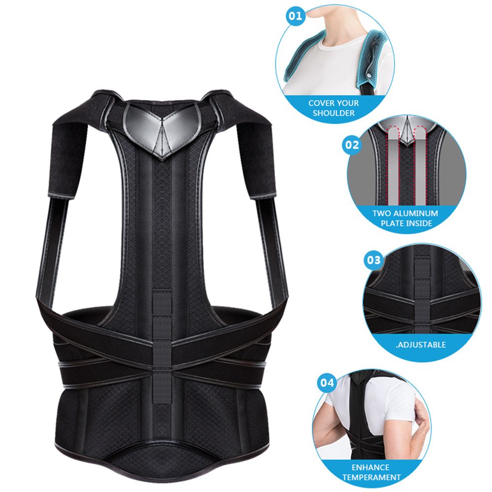 Unisex Back Brace Posture Corrector Belt Relief Shoulders