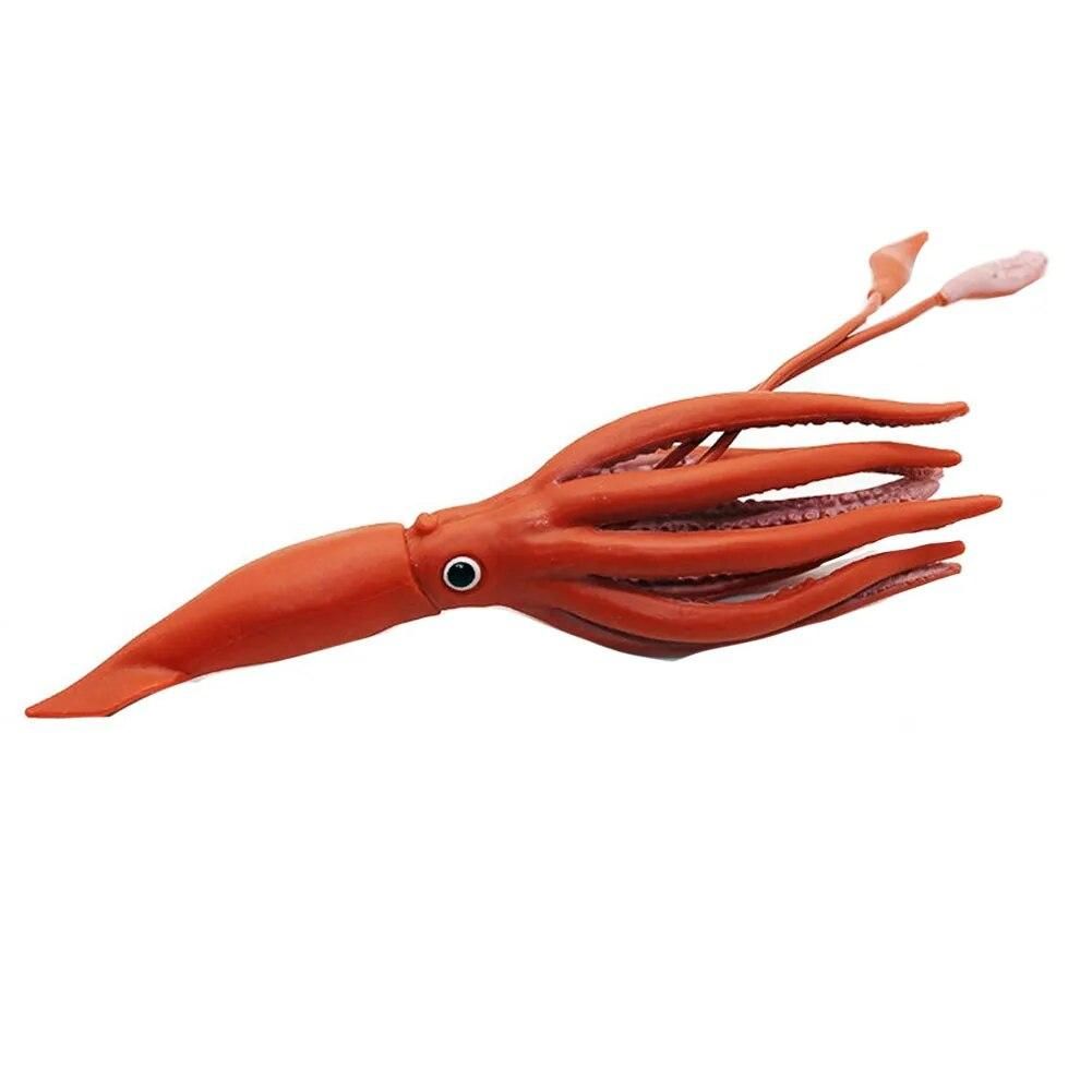 Squid Toy For Kids Giant Model Soft Collectible Action Figures Gift Animal Marine Cognition Educational Sea Life Simulation