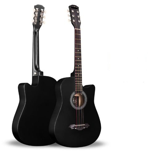 Acoustic Guitar with bag and strap-Black
