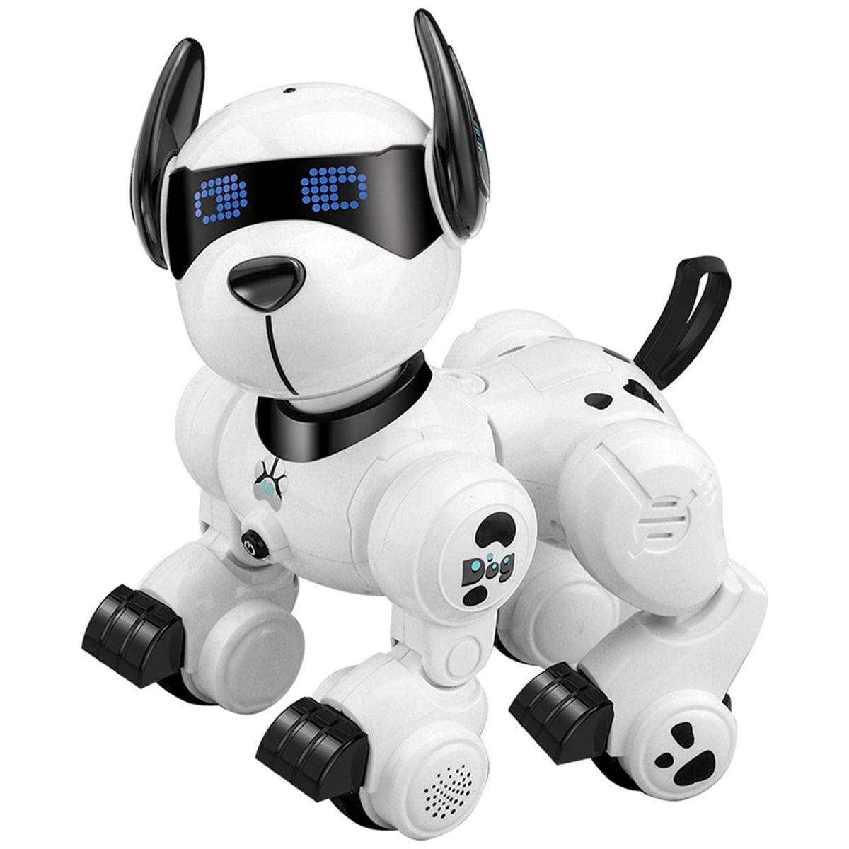Remote Control Programming Smart Dog Robotic Patrol Dog Programmable Remote Control Dog  Intelligent Patrol Dog Toy with the Function Songs Touch Demonstration Programming Rotating Head