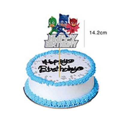 PJ Masks Balloons Cartoon Latex Balloons Cake Card Baby Shower Birthday Party Decorations Kids Toys Banner Flag Set Suppliers 1pc Cake Card 3