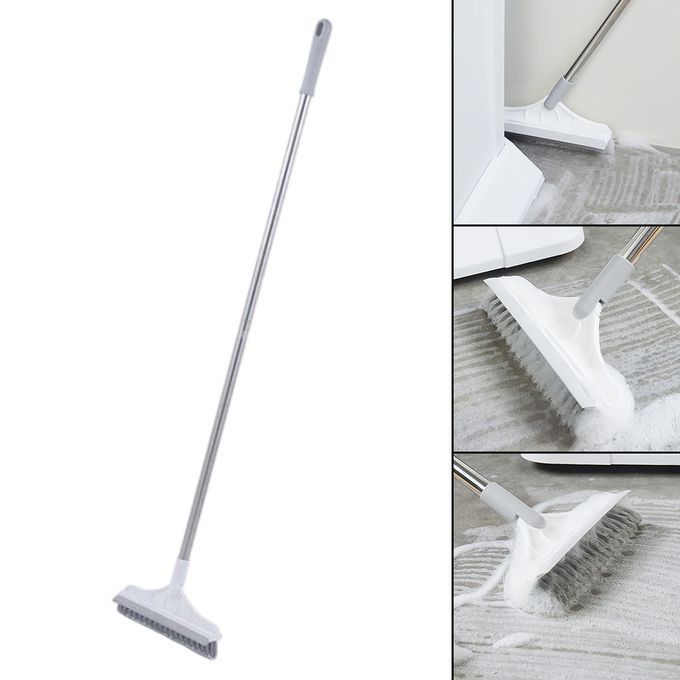 Floor Cleaning Brush 2 In 1 Long Handle Cleaning Brush Floor White
