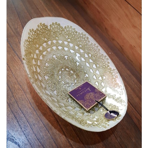 Artistic Accents Turkey Hand Decorated Glass Plate