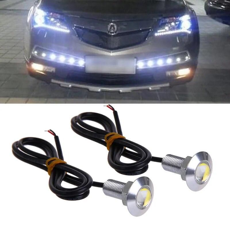 1 Pair DC 12V 23mm Eagle Eye LED Daytime Running DRL Light Car Auto Lamp White