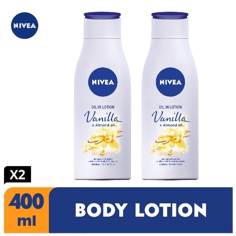 Vanilla & Almond Oil Body Lotion For Women - 400ml -Pack Of 2