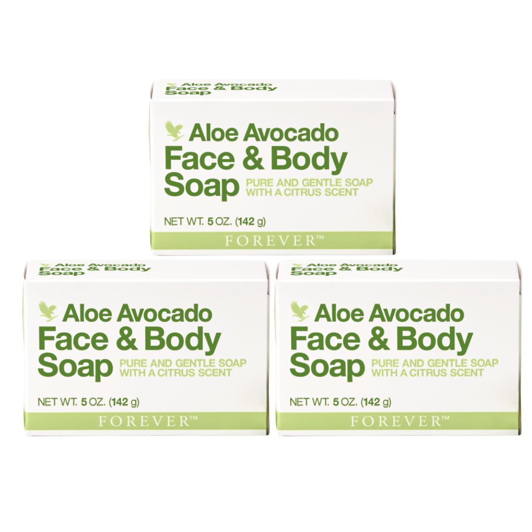 Aloe Avocado Face & Body Soap (Pack Of 3)