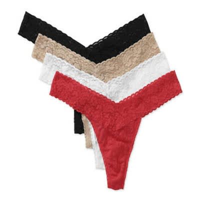 4 Piece Ladies Thongs - Multicolour