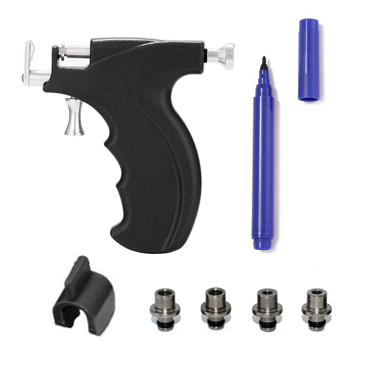 Professional Ear Stud Earring Piercing Gun Tools Kit Stainless Steel Reusable Earlobe Cartilage Nose Navel Body Piercing Gun Set