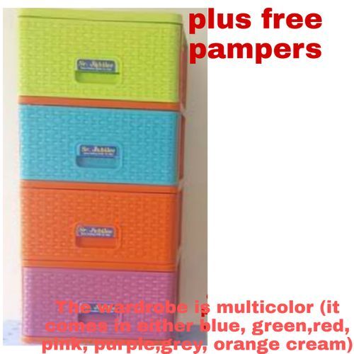 4 Steps Plastic Baby Wardrobe, Cloth Hanger, Potty Cover