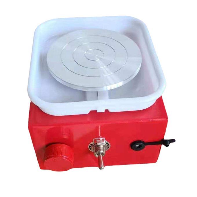 Pottery Wheel Machine Electric Mini With Turntable Tray For School Red