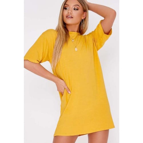 Oversized Women's Plain Yellow Tshirt