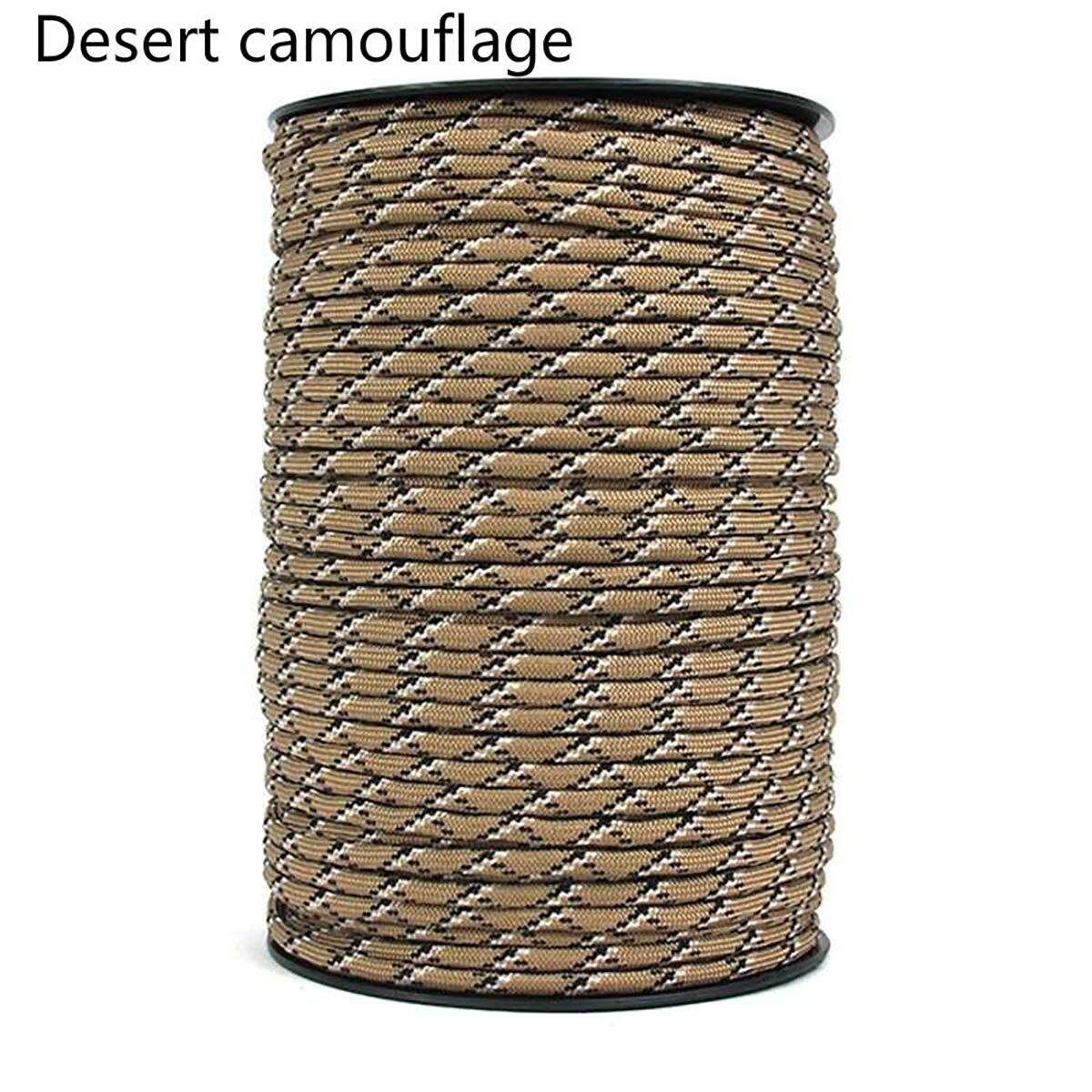 100M 550 Paracord Parachute Cord Lanyard 9Strand Parachute Rope Outdoor Camping Or Climbing Supplies Avocado