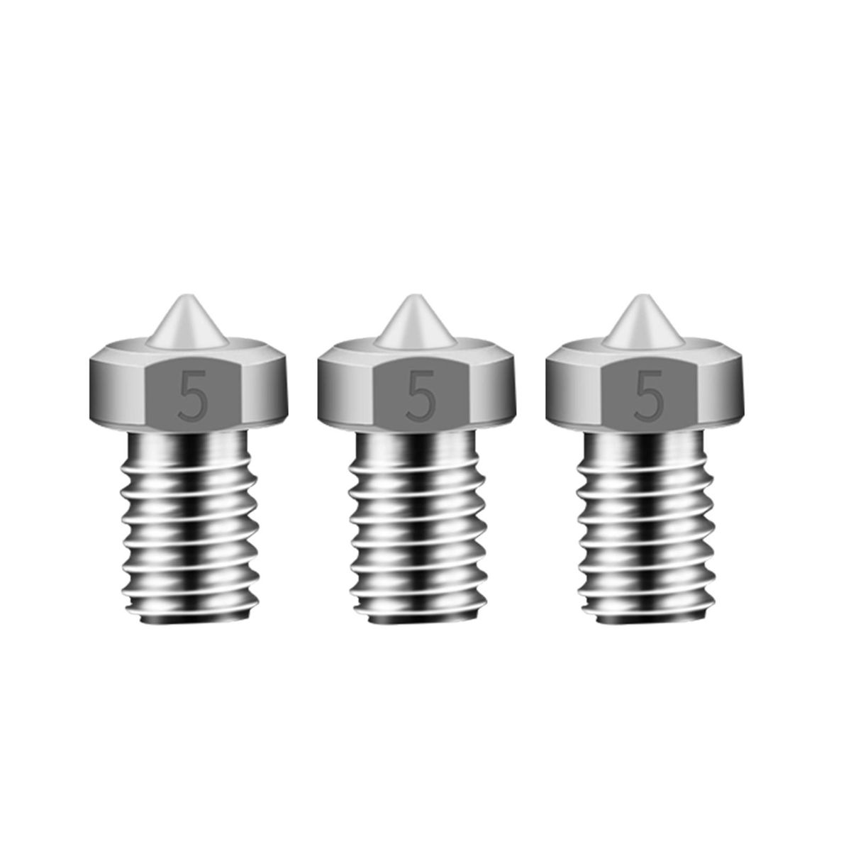 3D Printer Parts 3pcs V5 V6 TC4 Titanium Alloy Nozzles 0.2/0.3/0.4/0.5mm Optional M6 Thread Extruder Nozzle for 1.75mm Filament