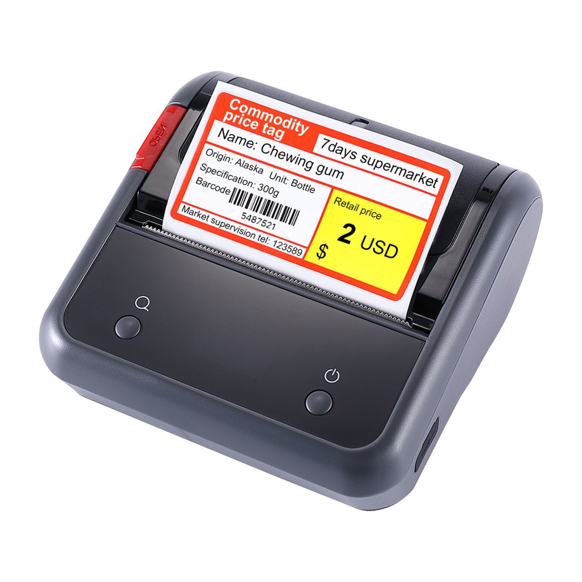 Portable 80mm Thermal Label Printer BT Label Maker Sticker