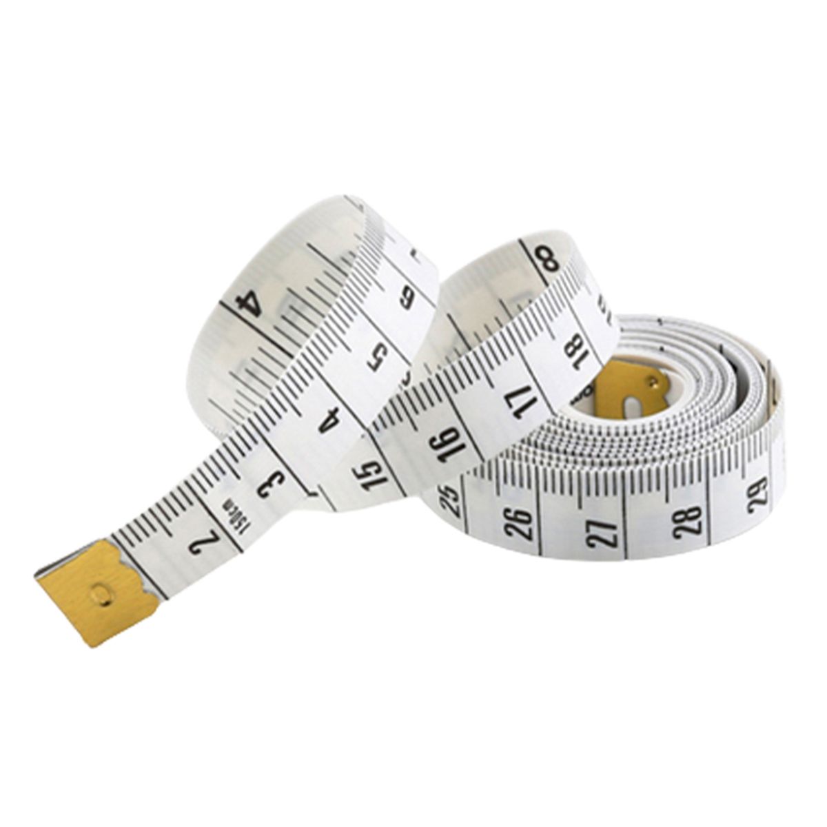 Tailor Ruler Dual Inch Centimeter Scale Tailor Measuring Tape White