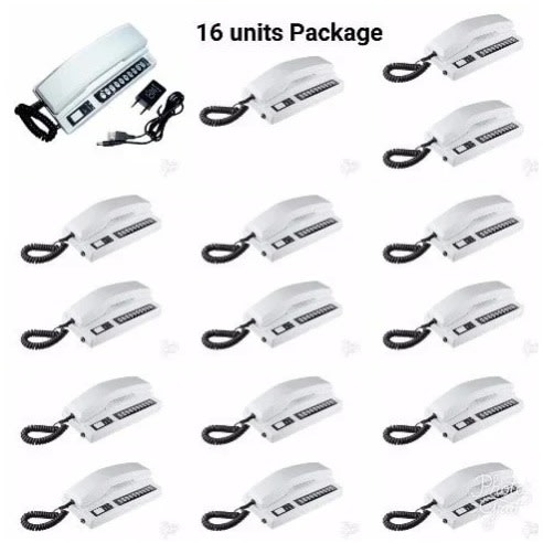 Wireless Corded Intercom Phone - 16 Units