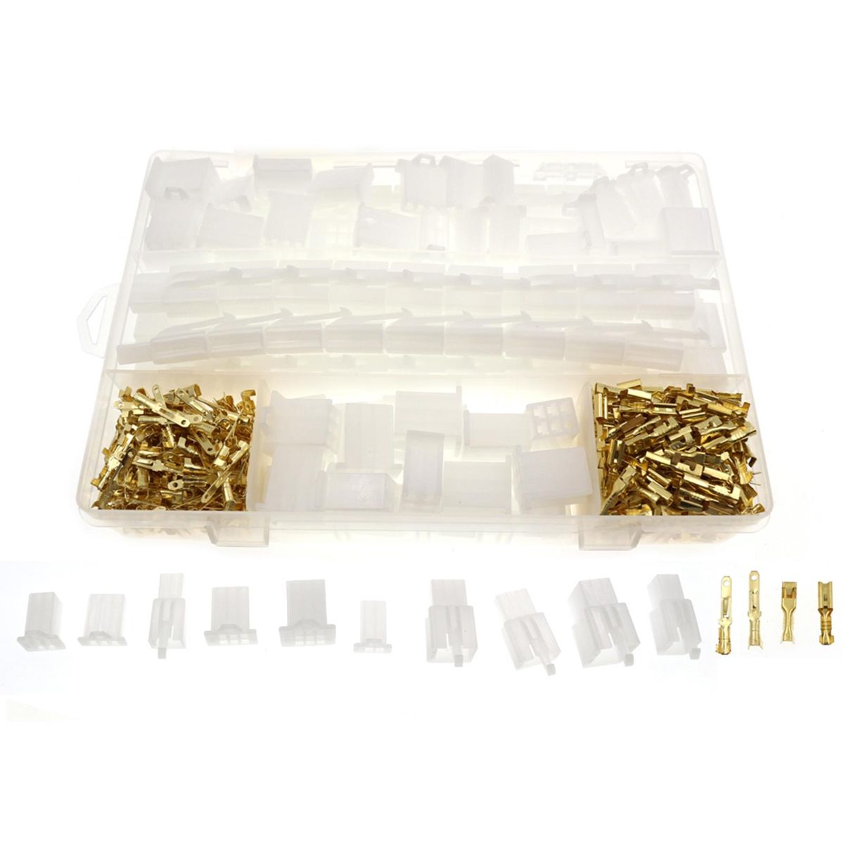 580PCS 2.8mm 2/3/4/6/9 Pin Electrical Wire Terminal Connector Assortment Kit with Fixed Hook Male Female Terminals Housing for Motorcycle/Bike/Car/Boats