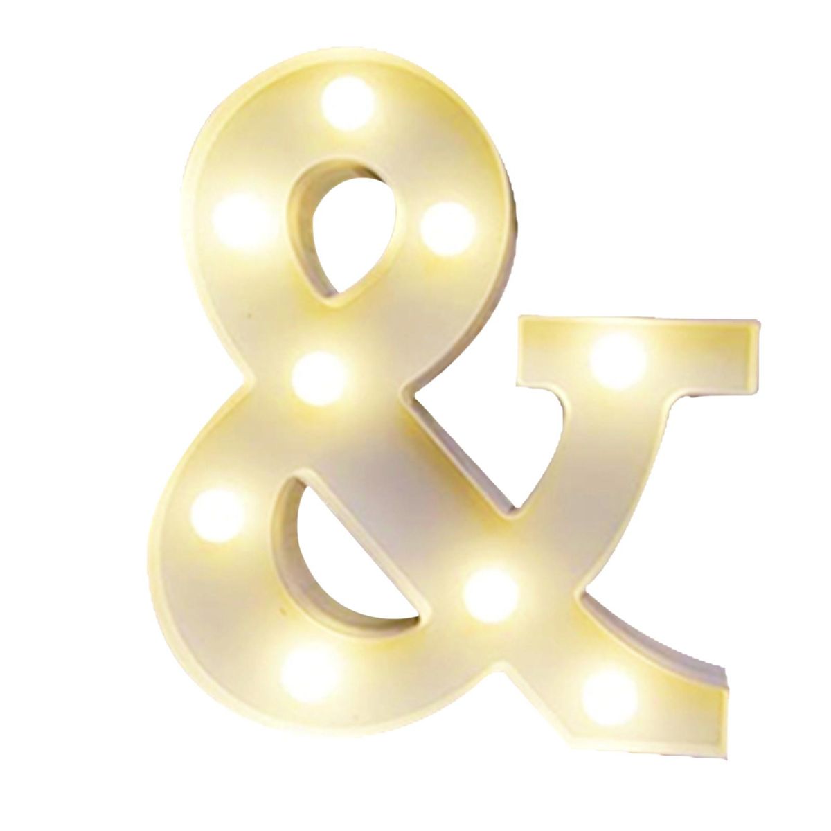 Alphabet LEDs Light Standing Letters Sign with Bulbs Night Lamp Warm White Constant Bright Light Effect 2 * AA Cell Operated IP54 Water Resistance for Birthday Christmas Wedding Home Party Bar Decoration