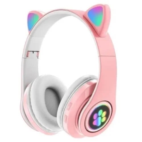Foldable Bluetooth Cat Ear Headphones With Gb Light