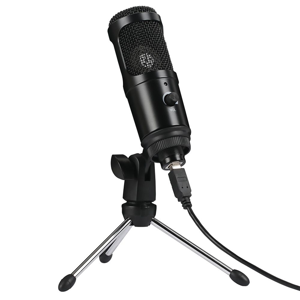 USB Home Vocal Recording Microphones Desktop Mini Metal