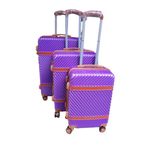 Travel Trolley Box - Set Of 3 - Purple