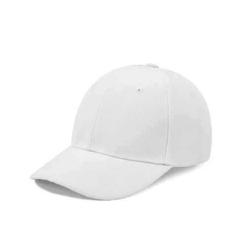 Plain Face Cap - White