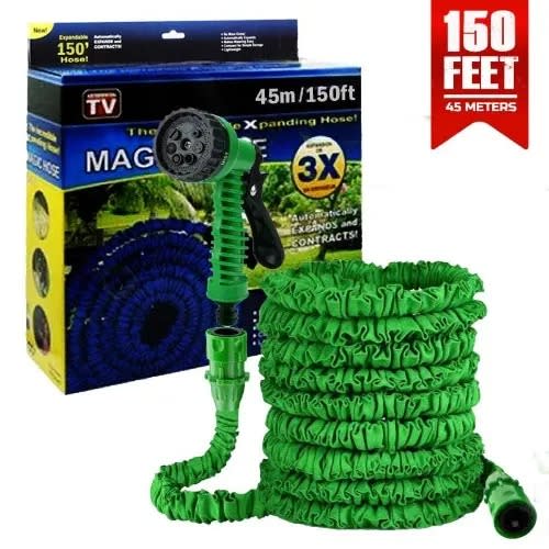 Magic Hose -  Expandable Flexible Plastic Hose With Spray Gun - 45m - 150ft