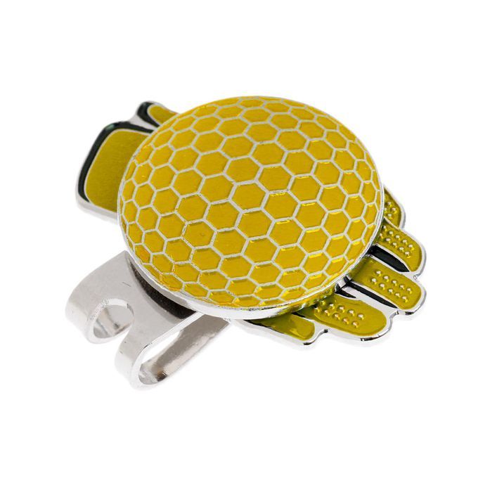 New Funny Glove Golf Hat Clip With Magnetic Ball Marker Golfer Yellow