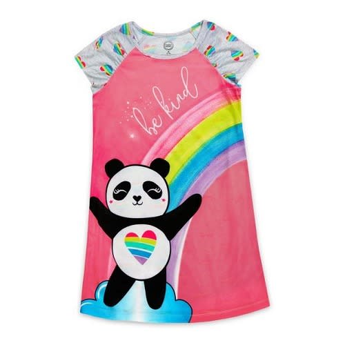 Girls Short Sleeve Night Gown &ndash; Panda