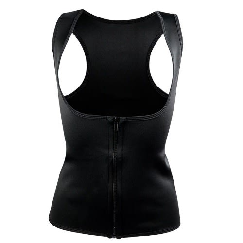 Women's Thermo Neoprene Sweat Shaper Slimming Vest - Black