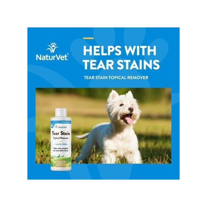 NaturVet Tear Stain Topical Remover Cats & Dog - 118ml/4oz