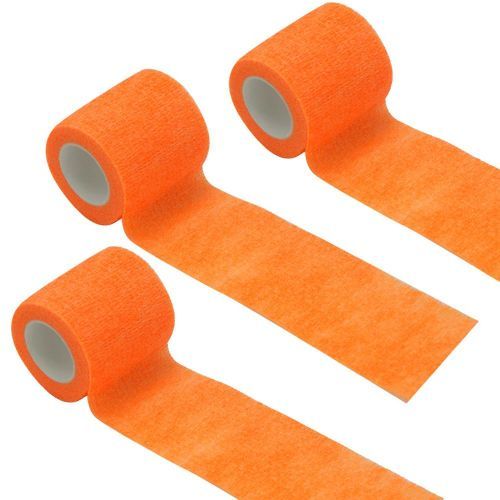 3 Rolls Sport Self-Adhesive Bandages Wrap Breathable Stretchy Non-woven Easy Use