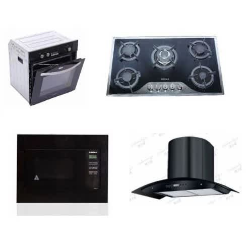 5 Burner + Electric Oven + Carbon Filter Range + Microwave