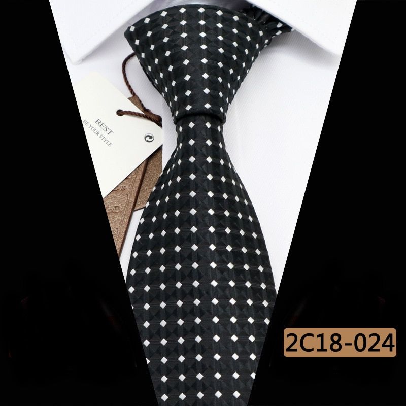 YISHLINE Luxury 8CM Mens Tie New Designer Man Neck Ties