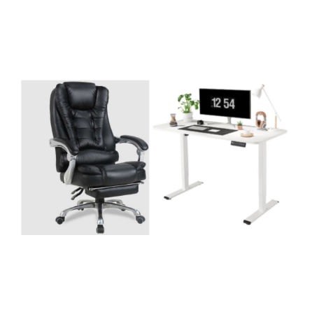 Set Of Executive Massage Chair And Adjustable Desk 1.2 Meters