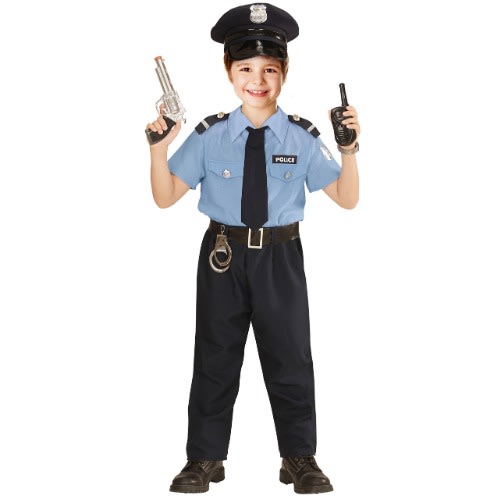 Kid's Police Dress Up Costume - Unisex - Complete Set