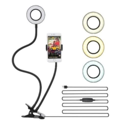 Professional Live Stream Phone Holder With Ring Light