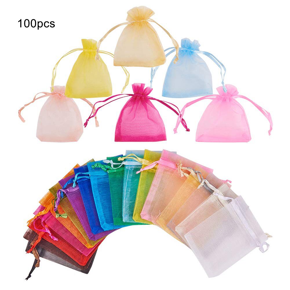 100Pcs/Set Mini Mixed Color Drawstring Candy-Mixed Color