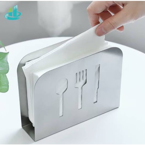 Stainless Steel Napkin Serviette Holder - Silver
