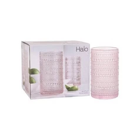 Home Essentials Halo Blush Highball Glasses - Set Of 4