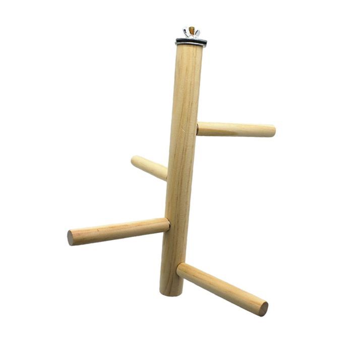 Pine Wood Bird Perch Rack Birdcage Stick Parrotlets Stand No Leaves