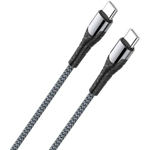 Type-c To Type-c Cable - 65W Fast Charging - 2m - Grey - Lc102