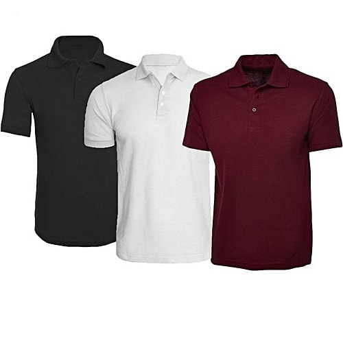 3 In 1 Polo Shirts (black, White, Wine)