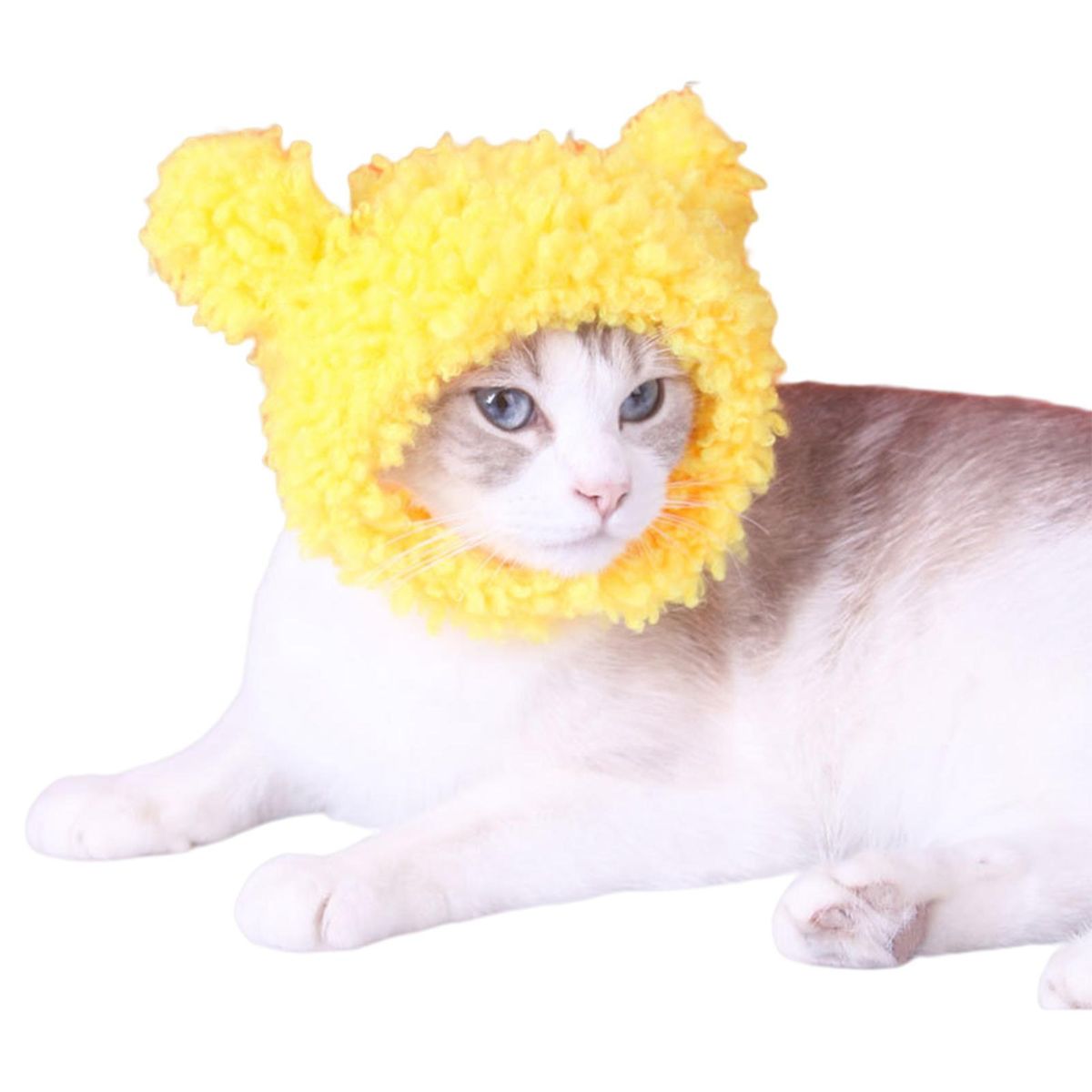 Pet Hat Pet Dogs Cosplay Plush Head Wear Yellow